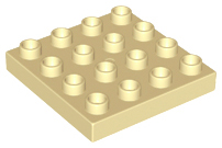 Lego® Duplo® deska 4x4 béžová