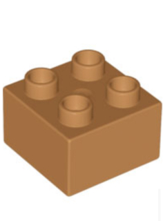 Lego Duplo kostka sv. nugátová 2x2
