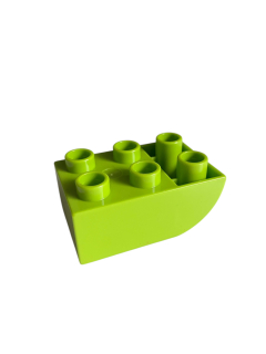 Lego® Duplo® kostka zaoblená nahoru 2x3 sv. zelená