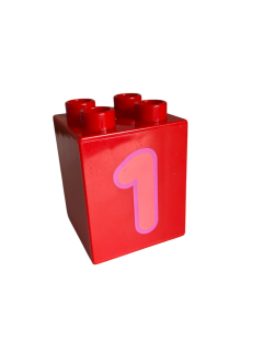 Lego Duplo kostka s číslem 1
