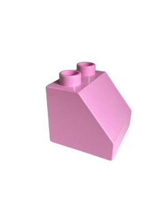 Lego Duplo kostka zkosená 2x2 sv. růžová